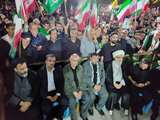 حضور مدیر کل بنیاد شهید بوشهر در اجتماع مردمی خیابان امام خمینی و بازدید از فعالیت همکاران بنیاد شهید در مواکب 