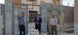بازدید مدیر کل بنیاد شهید بوشهر از پروژه مرمت آرامگاه شهید آیت عاشوری در شهر چغادک 