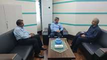 دیدار مدیر کل بنیاد شهید بوشهر با مدیر امور شعب بانک تجارت در خصوص پرداخت وام اشتغال زایی 